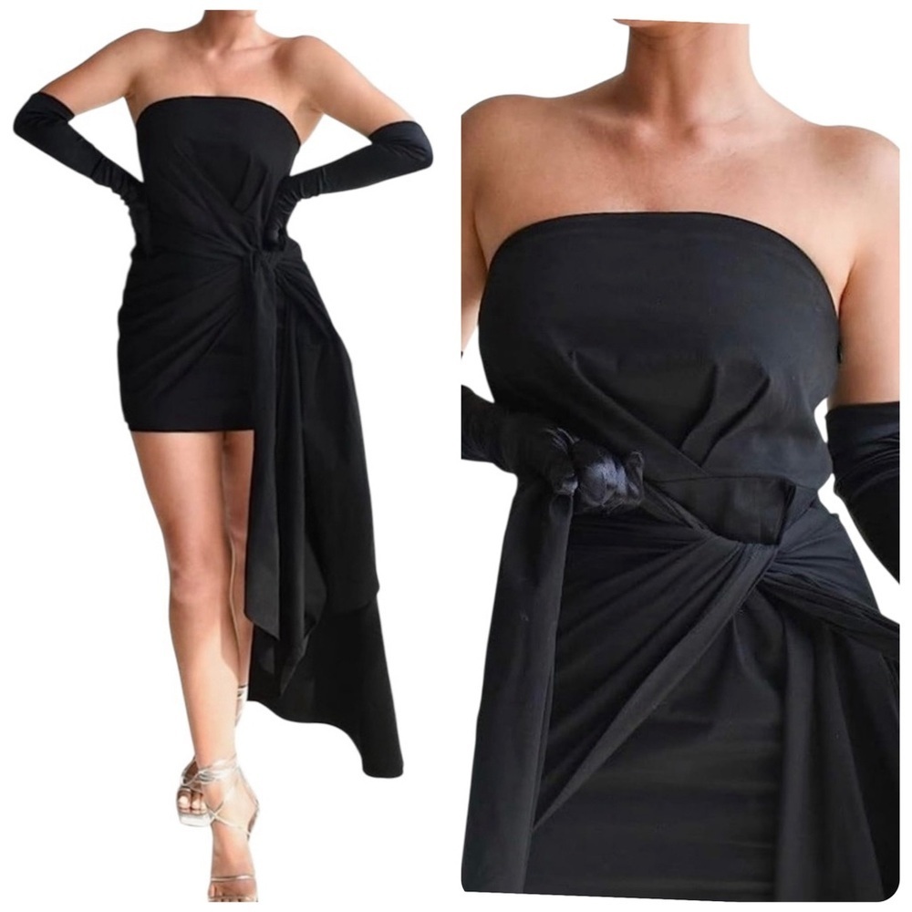 Caroline Crawford Patterson The Drop Dress Black XXL